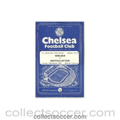 1958 - Chelsea v Southampton official programme 18/03/1958 - Collect Soccer