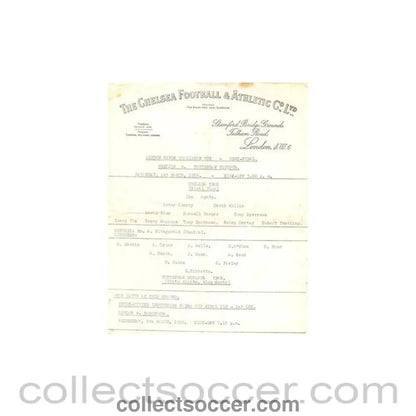 1958 - Chelsea v Tottenham Hotspur official programme 01/03/1958 London Minor Challenge Cup Semi - Final - Collect Soccer