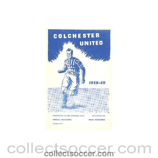 1958 - Colchester United v Newport official programme 22/11/1958 - Collect Soccer