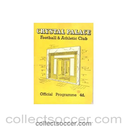 1958 - Crystal Palace v Colchester official programme 04/04/1958 - Collect Soccer