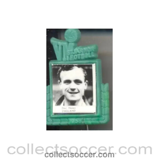 1958 - Don Howe England World Cup 1958 Badge Green - Collect Soccer
