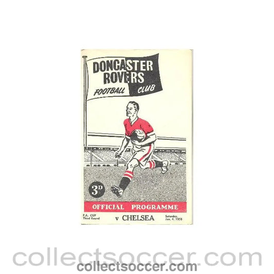 1958 - Doncaster Rovers vChelsea official programme 04/01/1958