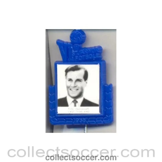 1958 - Fritz Herkenrath W. Germany World Cup 1958 Badge Blue - Collect Soccer