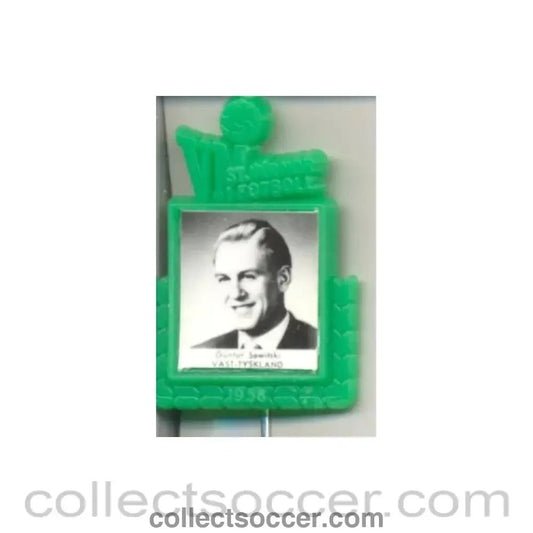 1958 - Gunter Sawitski W. Germany World Cup 1958 Badge - Collect Soccer