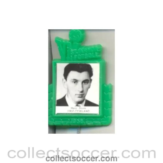 1958 - Hans Sturm W. Germany World Cup 1958 Badge Green - Collect Soccer