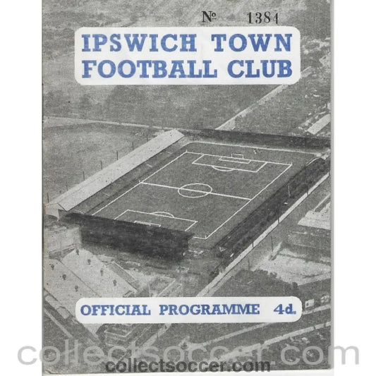 1958 - Ipswich Town v Stoke City 27/09/1958 Official Programme - Collect Soccer