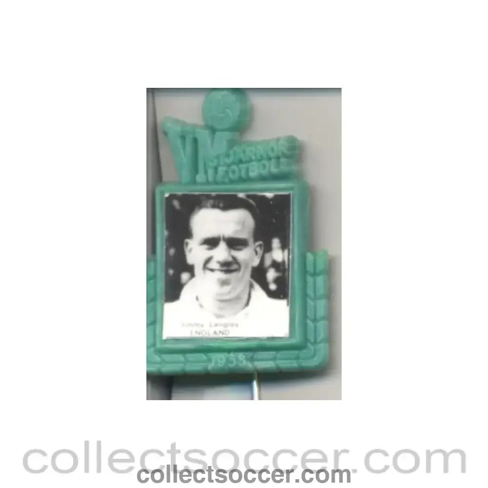 1958 - Jimmy Langley England World Cup 1958 Badge Green - Collect Soccer