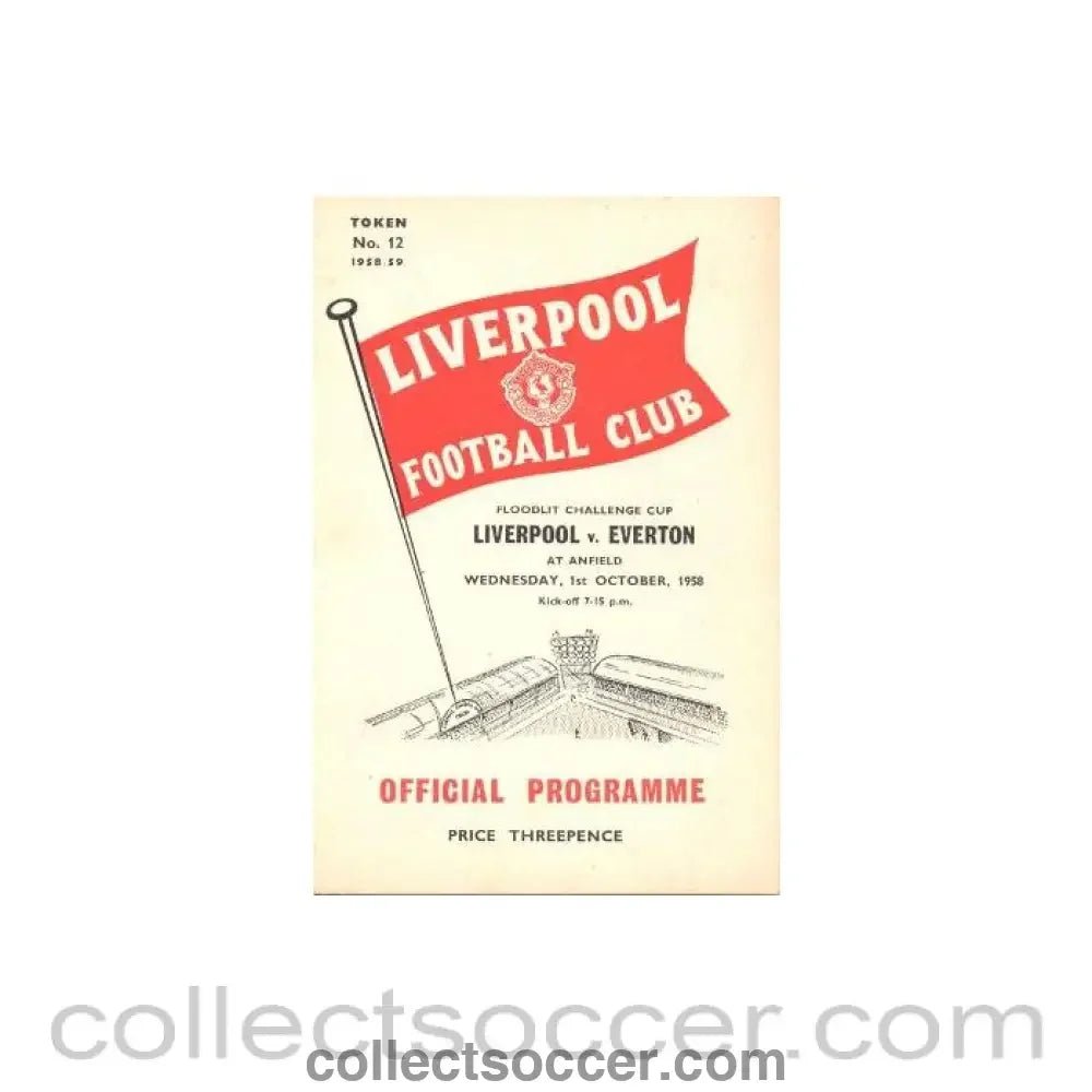 1958 - Liverpool v Everton official programme 01/10/1958 - Collect Soccer