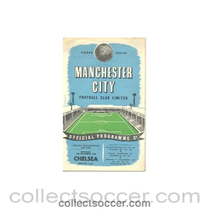 1958 - Manchester City vChelsea official programme 15/11/1958 - Collect Soccer