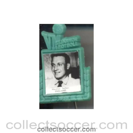 1958 - Maurice Setters England World Cup 1958 Badge Green - Collect Soccer