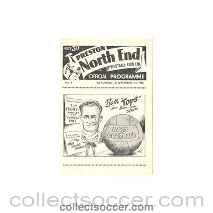1958 - Preston North End vChelsea official programme 01/11/1958 - Collect Soccer
