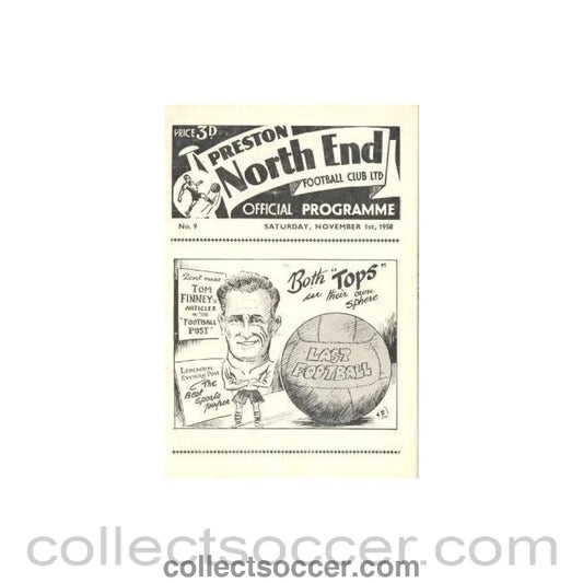 1958 - Preston North End vChelsea official programme 01/11/1958
