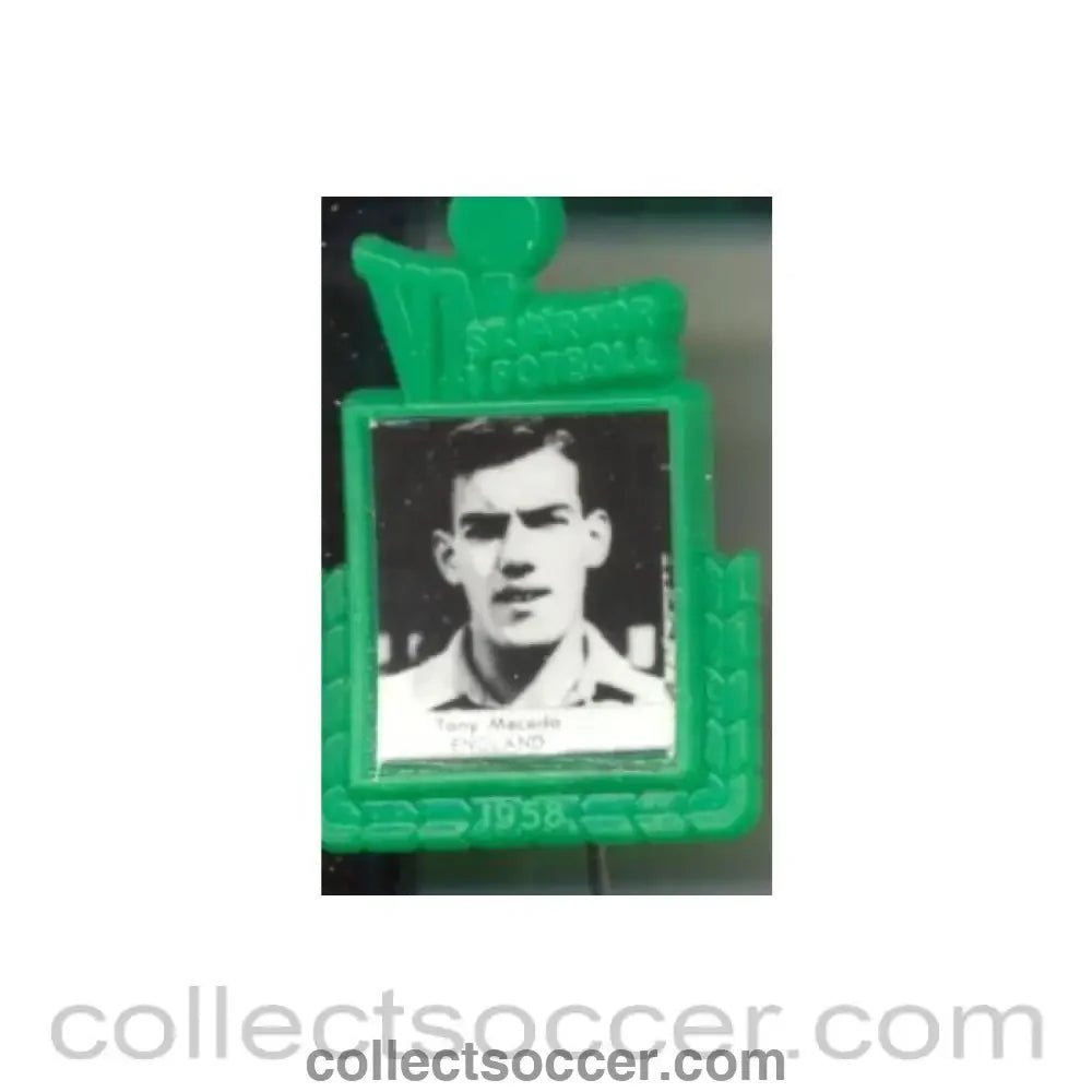 1958 - Tony Macedo England World Cup 1958 Badge Green - Collect Soccer