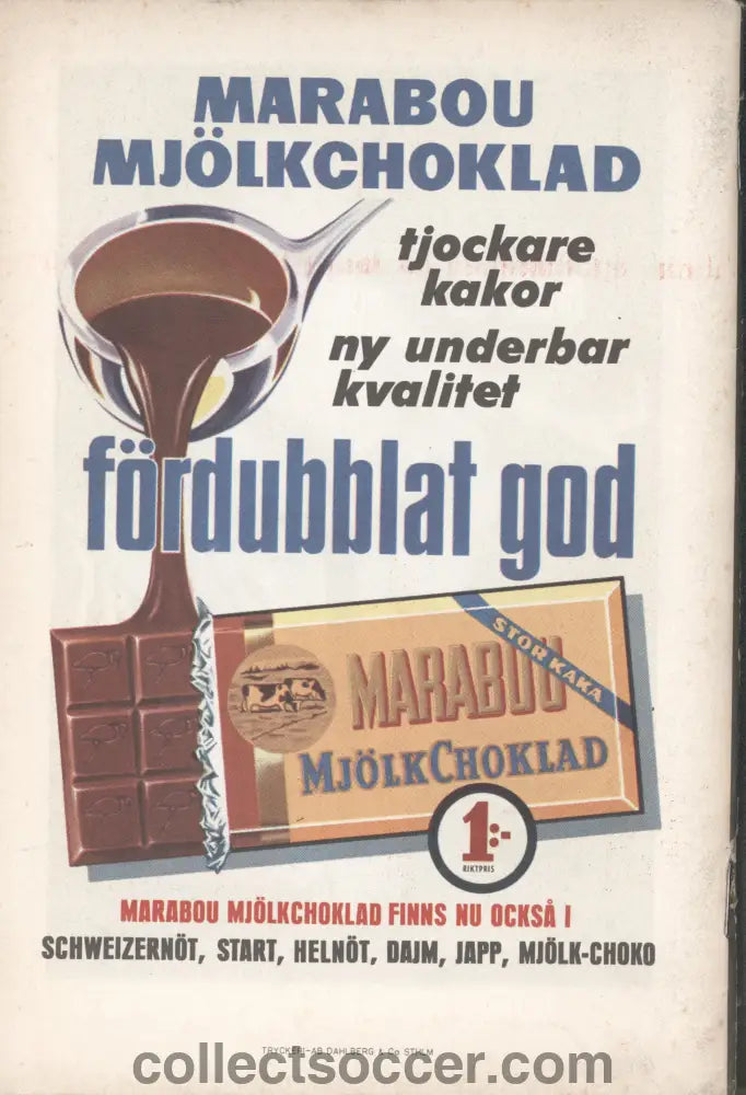 1958 World Cup Programme Sweden v Russia 19/6/1958