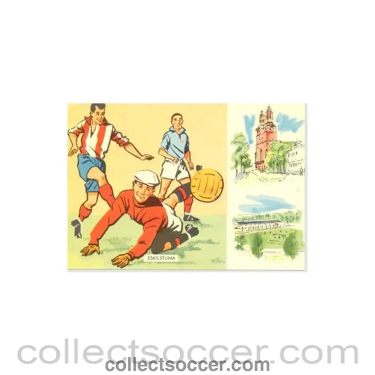 1958 - World Cup 1958 Swedish Postcard 15/06/1958