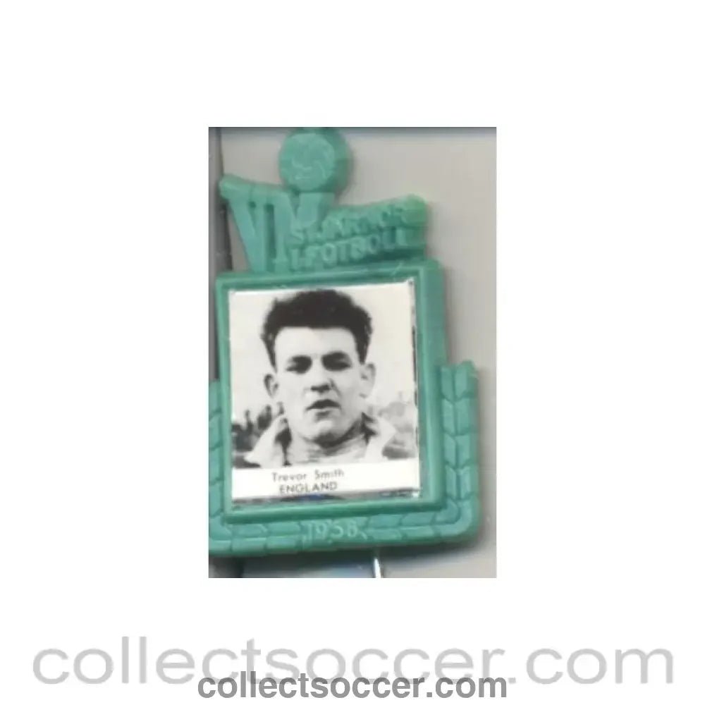 1958 World Cup Swedish Produced Badge Trevor Smith England - Collect Soccer