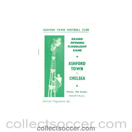 1959 - Ashford Town vChelsea official programme 19/10/1959