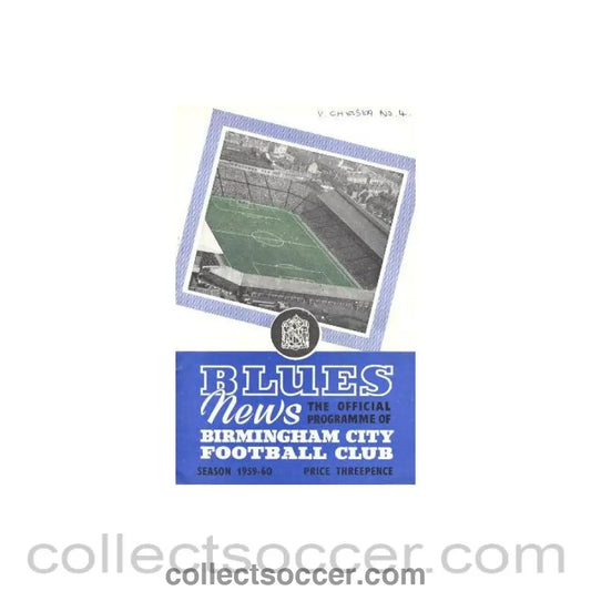 1959 - Birmingham City vChelsea official programme 09/09/1959