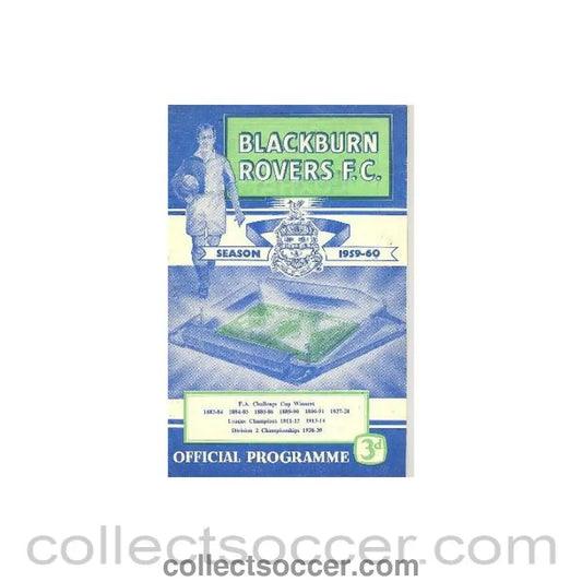 1959 - Blackburn Rovers v Bolton Wanderers official programme 31/08/1959 - Collect Soccer