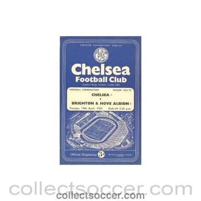 1959 - Chelsea Reserves v Brighton Reserves official programme 14/04/1959 - Collect Soccer