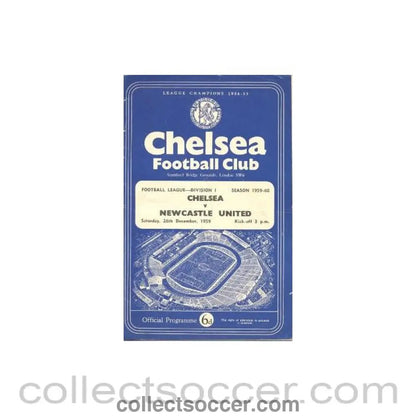 1959 - Chelsea v Newcastle United official programme 26/12/1959 - Collect Soccer