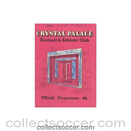1959 - Crystal Palace v Exeter official programme 04/04/1959 - Collect Soccer