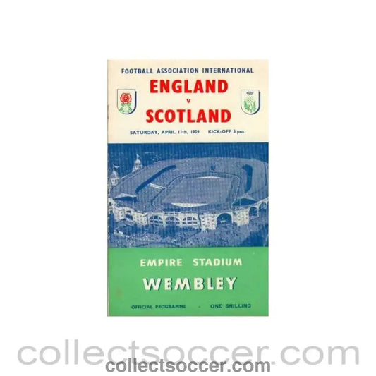 1959 England V Scotland Programme 11/04/1959 - Collect Soccer