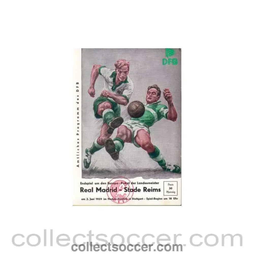 1959 European Cup Final Programme - Collect Soccer