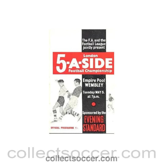 1959 Five - a - Side official programme - Collect Soccer
