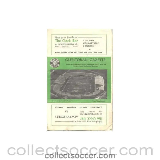 1959 - Glentoran v Linfield official programme 11/04/1959 - Collect Soccer