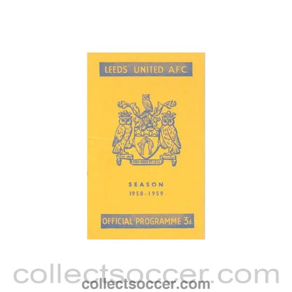 1959 - Leeds United vChelsea official programme 28/03/1959 - Collect Soccer
