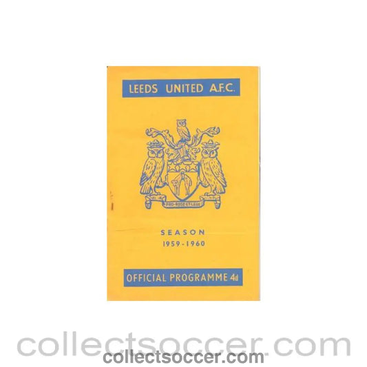 1959 - Leeds vChelsea official programme 12/09/1959