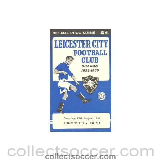 1959 - Leicester City vChelsea official programme 29/08/1959