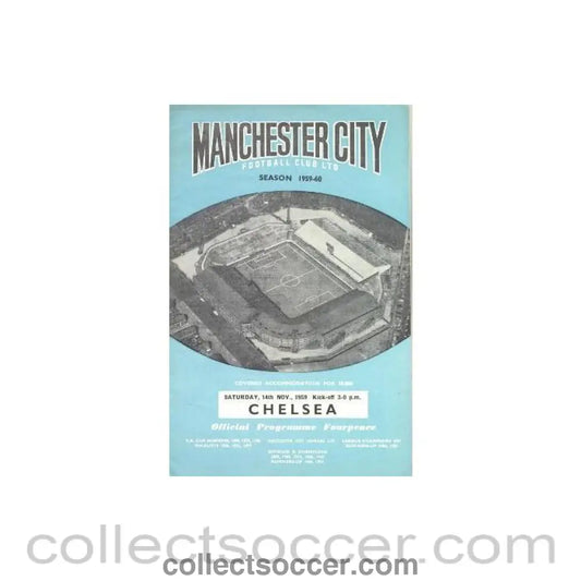 1959 - Manchester City vChelsea official programme 14/11/1959