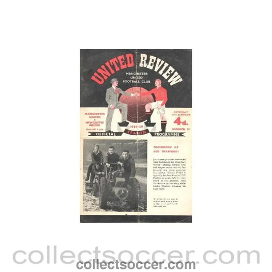 1959 - Manchester United v Newcastle United official programme 31/01/1959 - Collect Soccer