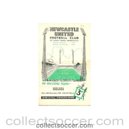 1959 - Newcastle vChelsea official programme 28/12/1959 - Collect Soccer