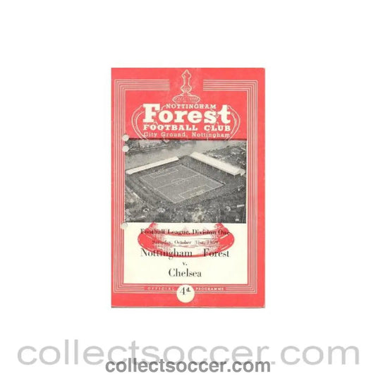 1959 - Nottingham Forest vChelsea official programme 31/10/1959, reduced price - Collect Soccer