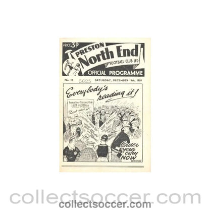 1959 - Preston North End vChelsea official programme 19/12/1959 - Collect Soccer