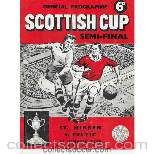 1959 Scottish Cup Semi Final St Mirren v Celtic Official Football Programme - Collect Soccer
