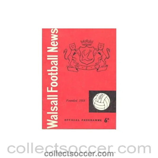 1959 - Walsall v Oldham Athletic official programme 13/10/1959 Football League - Collect Soccer