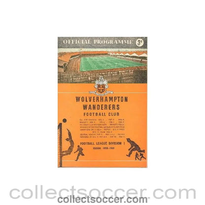 1959 - Wolverhampton Wanderers v Arsenal official programme 29/08/1959 Football League Cup - Collect Soccer