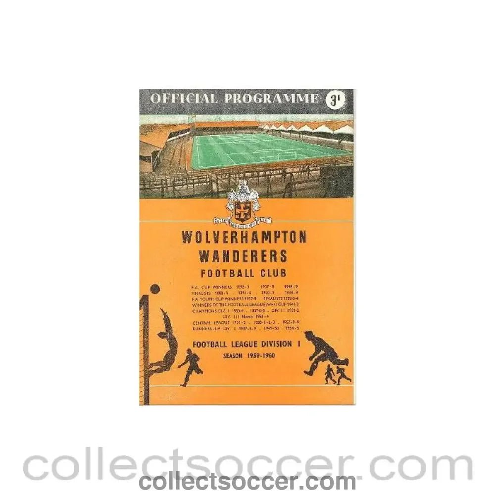 1959 - Wolverhampton Wanderers v Manchester United official programme 17/10/1959 Football League - Collect Soccer
