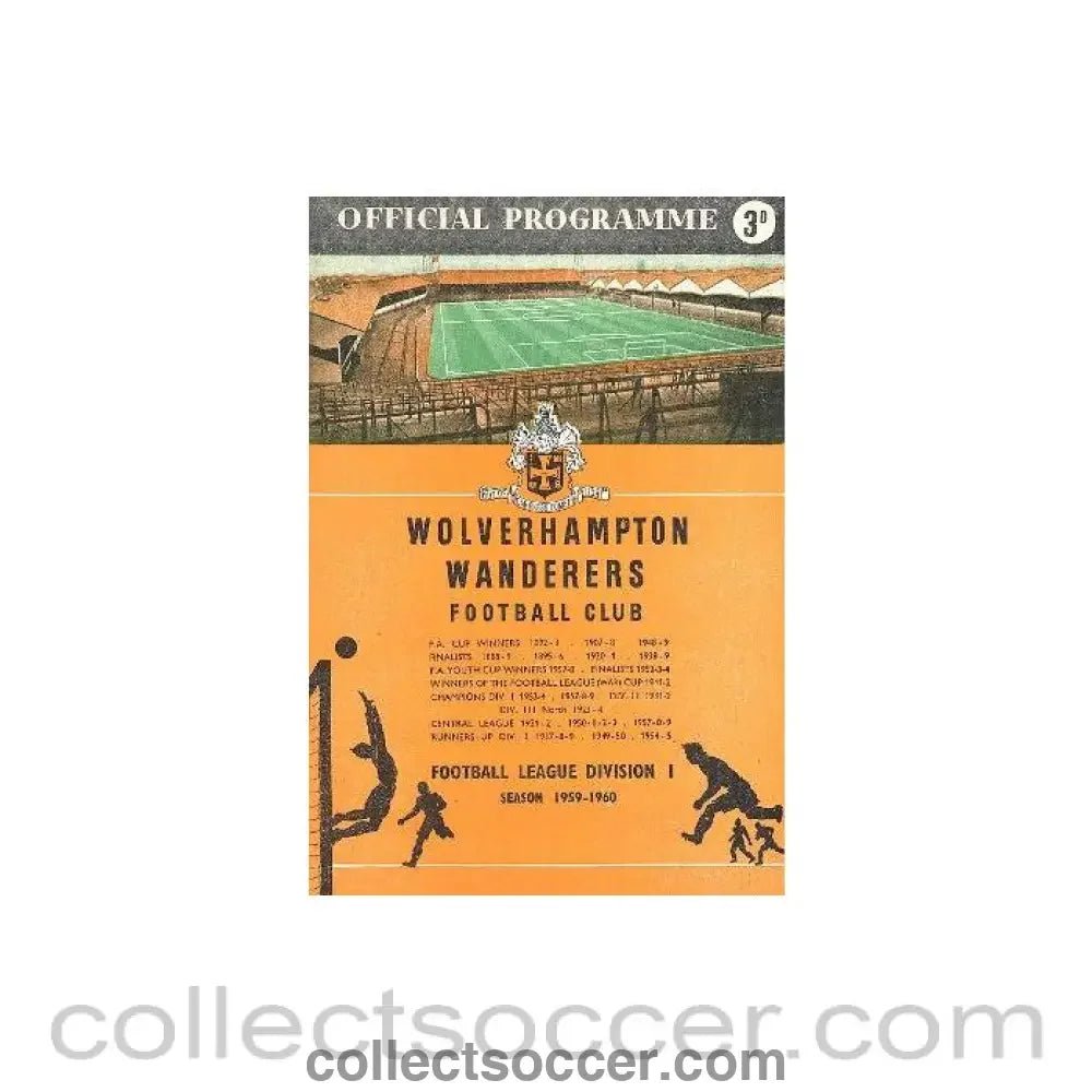 1959 - Wolverhampton Wanderers v Vorvaerts Berlin official programme 07/10/1959 European Cup - Collect Soccer