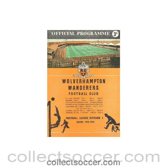 1959 - Wolverhampton Wanderers v Vorvaerts Berlin official programme 07/10/1959 European Cup - Collect Soccer