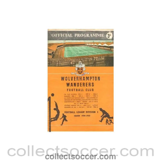 1959 - Wolverhampton Wanderers vChelsea official programme 28/11/1959