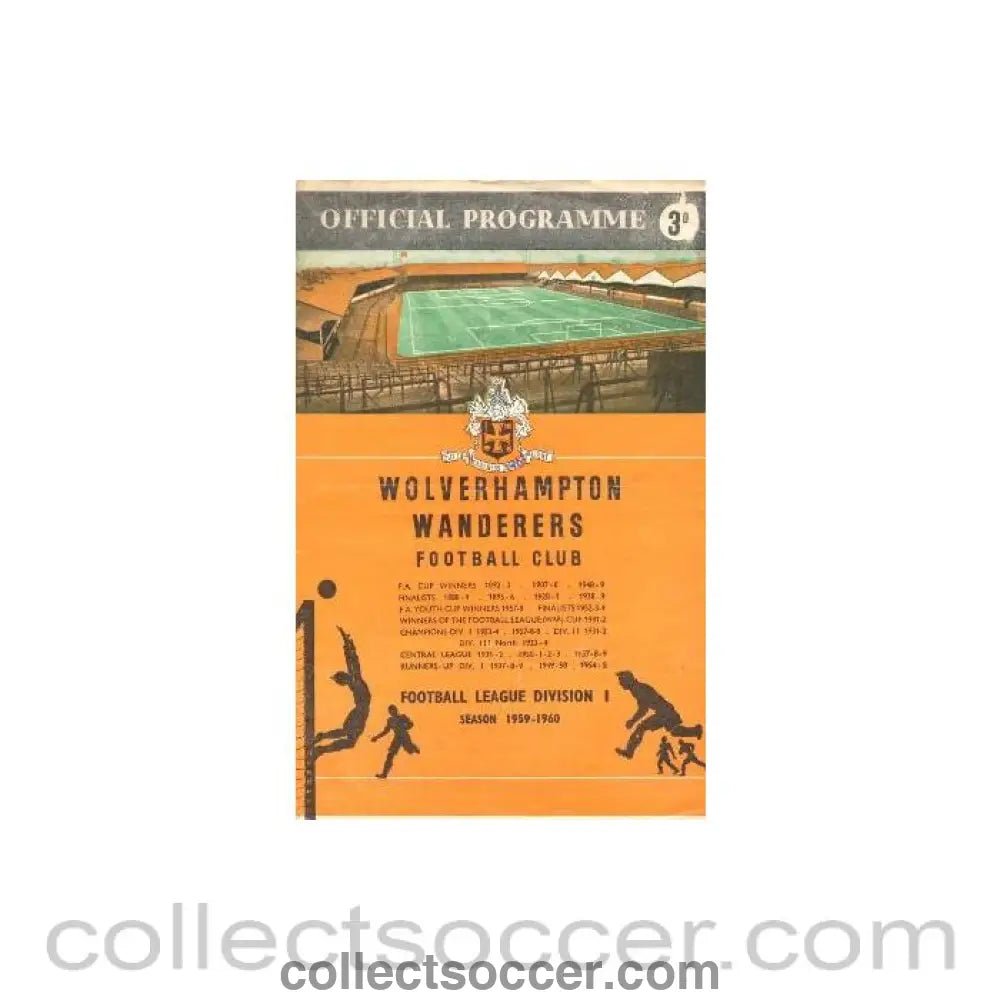1959 - Wolverhampton Wanderers vChelsea official programme 28/11/1959 - Collect Soccer