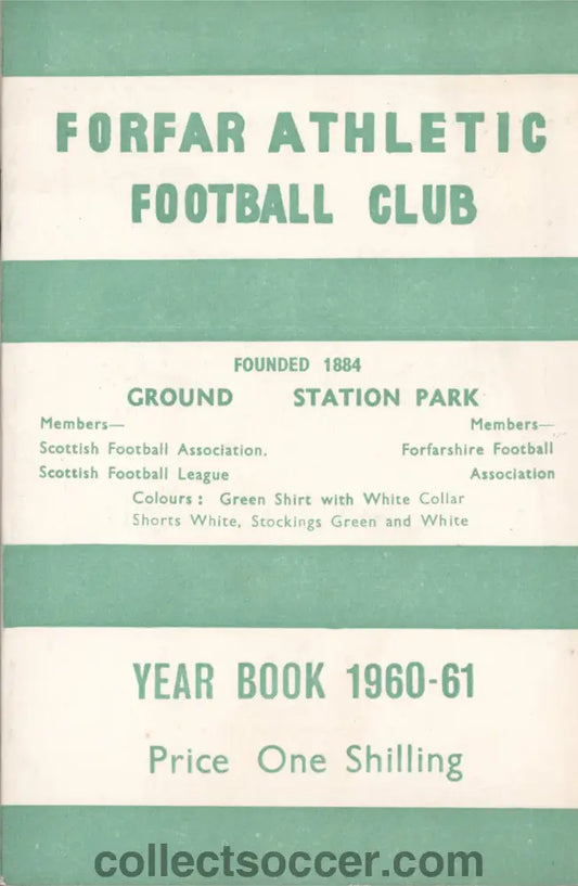 1960/61 Forfar Athletic Handbook
