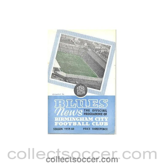 1960 - Birmingham City v Everton official programme 02/04/1960