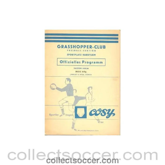 1960 Blue Stars - Radid Lugano v Grasshoppers - Lausanne Sports official programme 29/05/1960 - Collect Soccer