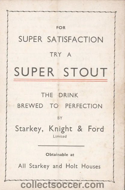 1960 Bridgwater Town v Hereford FA Cup 1st Round Official Programme